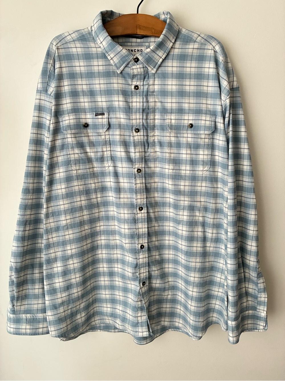 Poncho Outdoors Shirt Men’s 3XL The Blue Bison Plaid